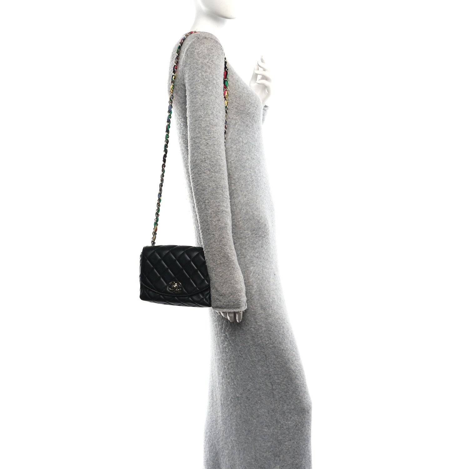 Chanel Lambskin Mixed Fibers Quilted Cocovado Flap Black 2 of 11