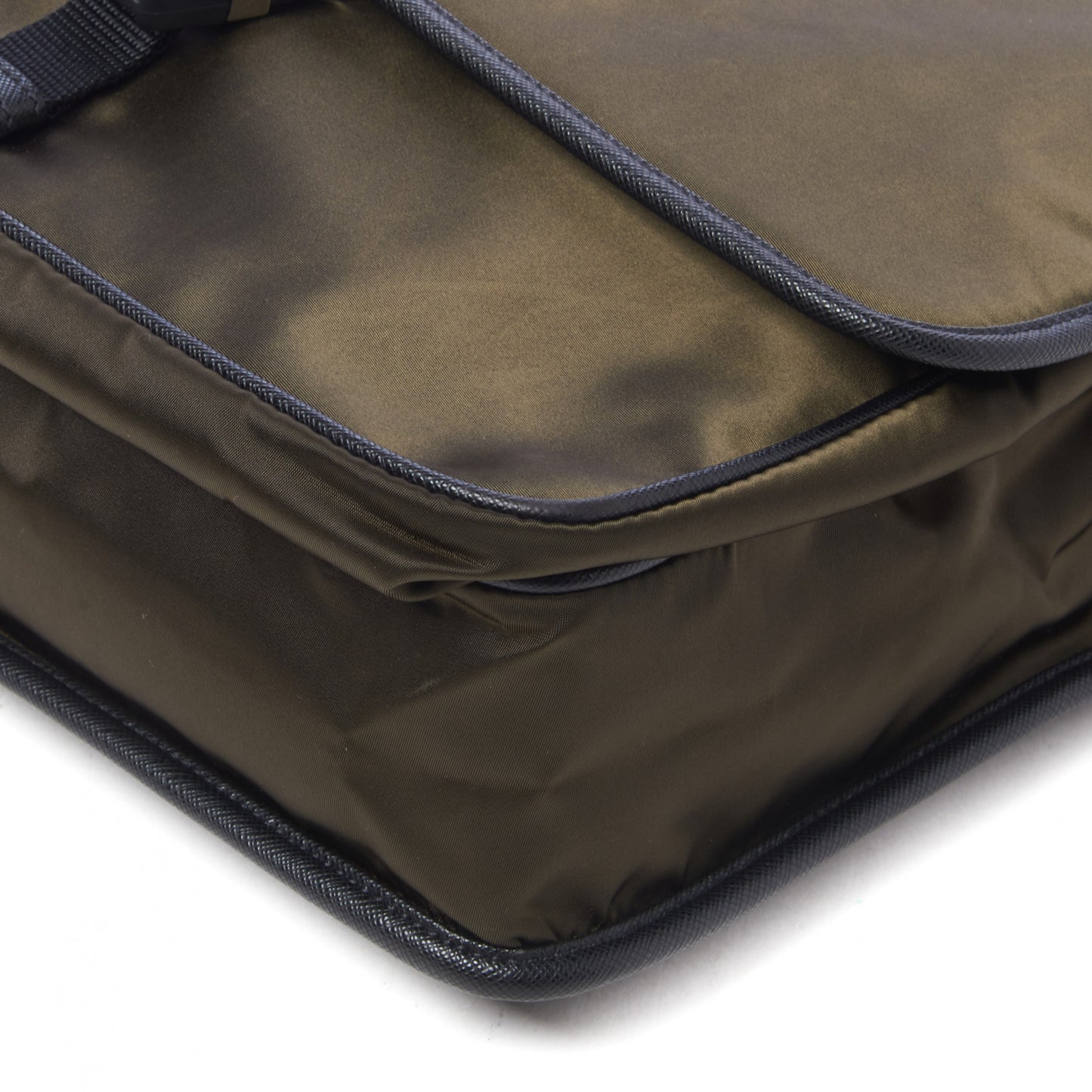Tessuto Nylon Saffiano Logo Messenger Bag Mimetico