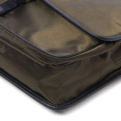 Prada Tessuto Nylon Saffiano Logo Messenger Bag Mimetico 4 of 8