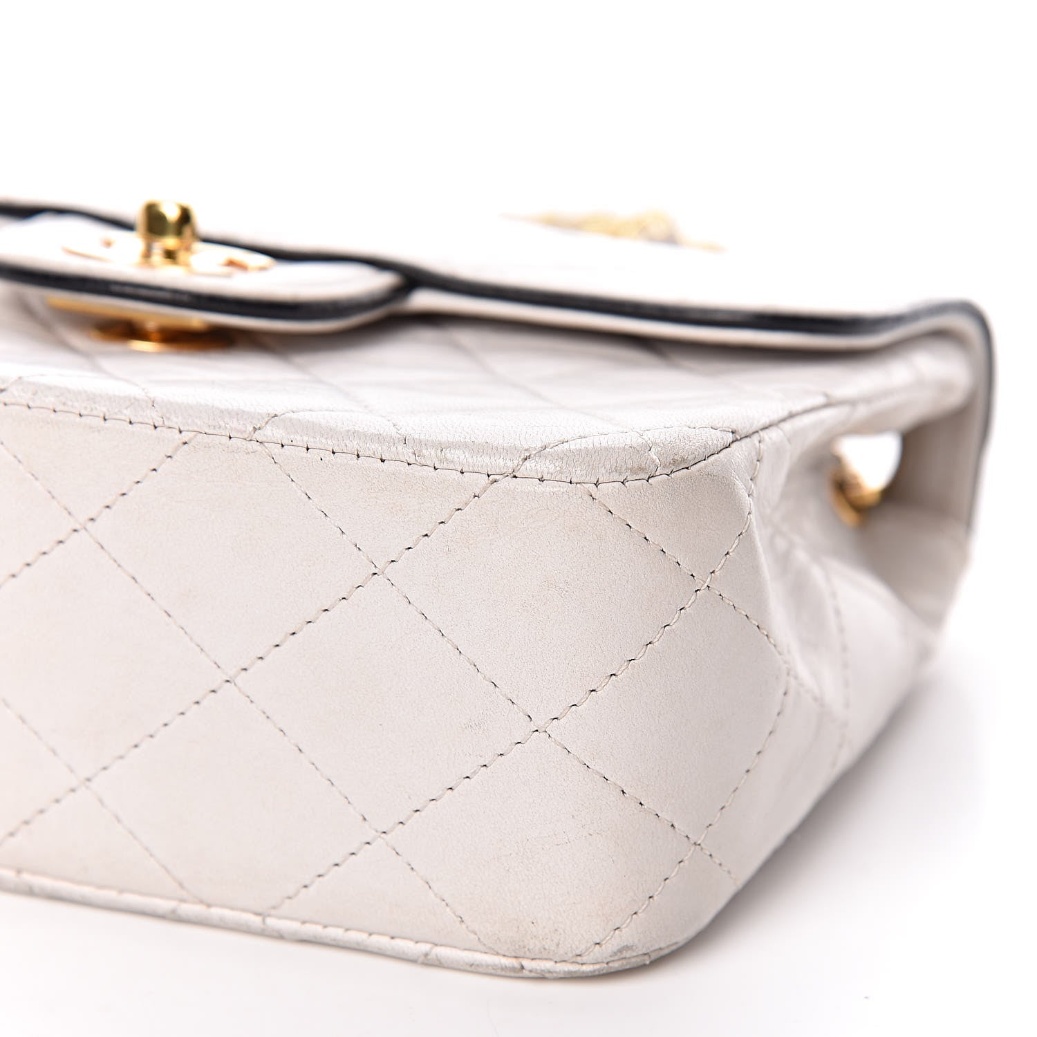 Chanel Lambskin Quilted Mini Square Flap White 10 of 11