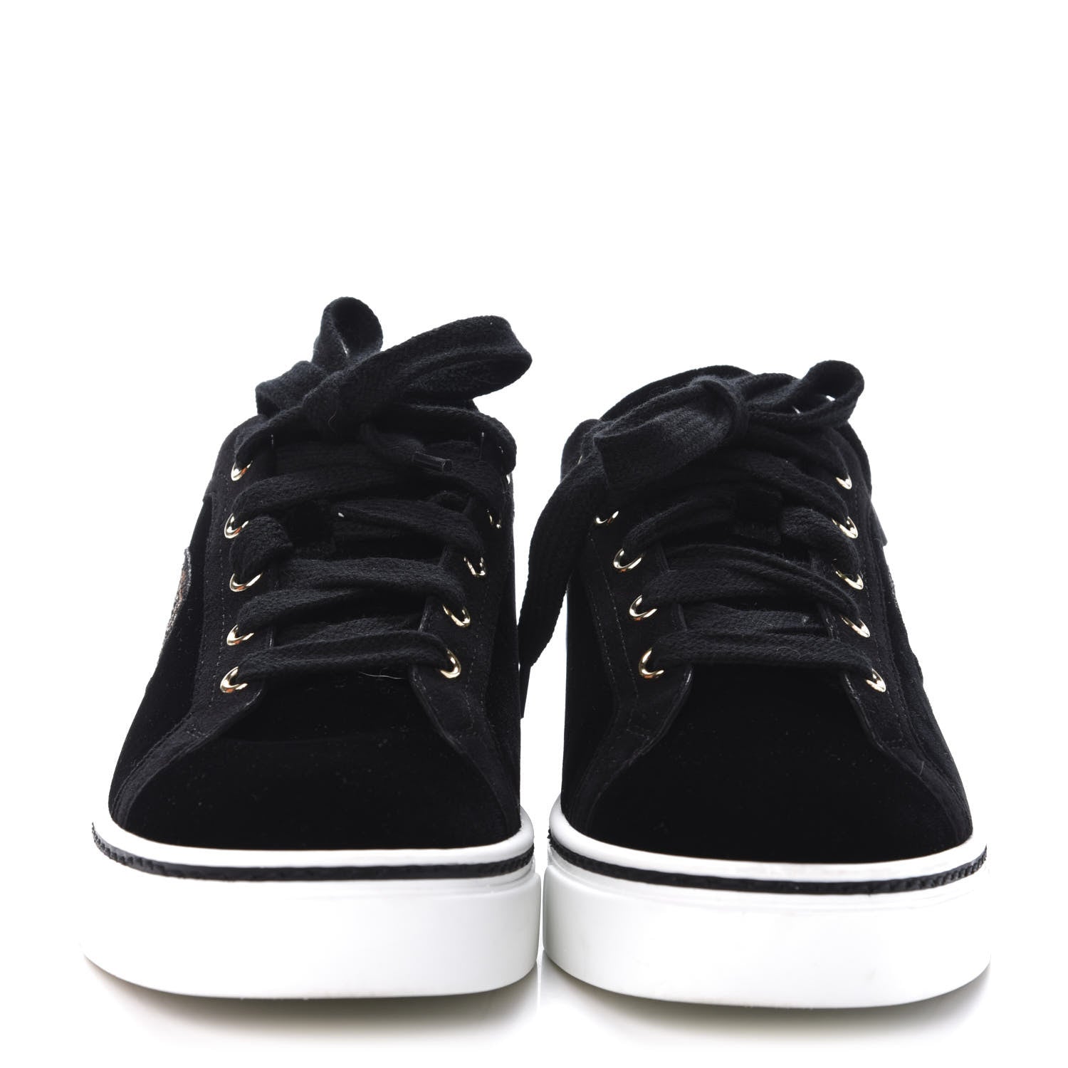Hermes Velvet Womens Wing Sneakers 37 Black 2 of 10