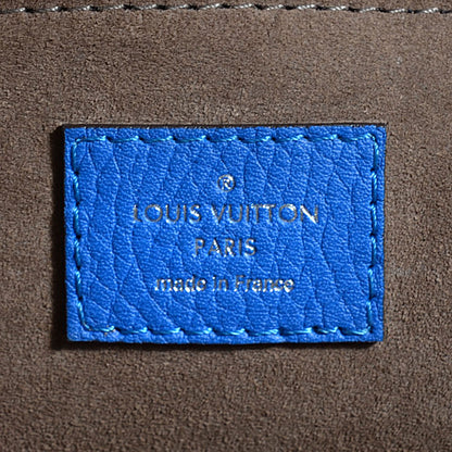 Louis Vuitton Cuir Taurillon Soft Lockit MM Blue 6 of 7