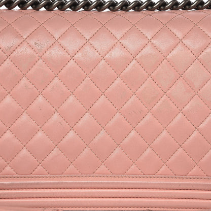 Chanel Lambskin Quilted New Medium Boy Flap Bag Pink 17 of 18