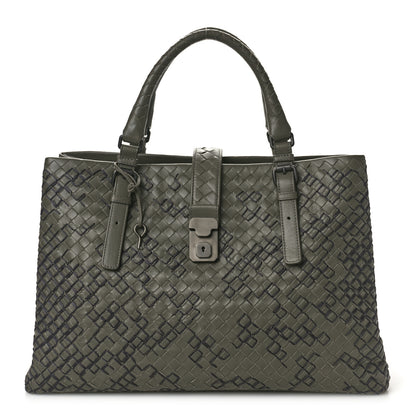 Bottega Veneta Nappa Intrecciato Stitched Medium Roma Tote Grey 1 of 13
