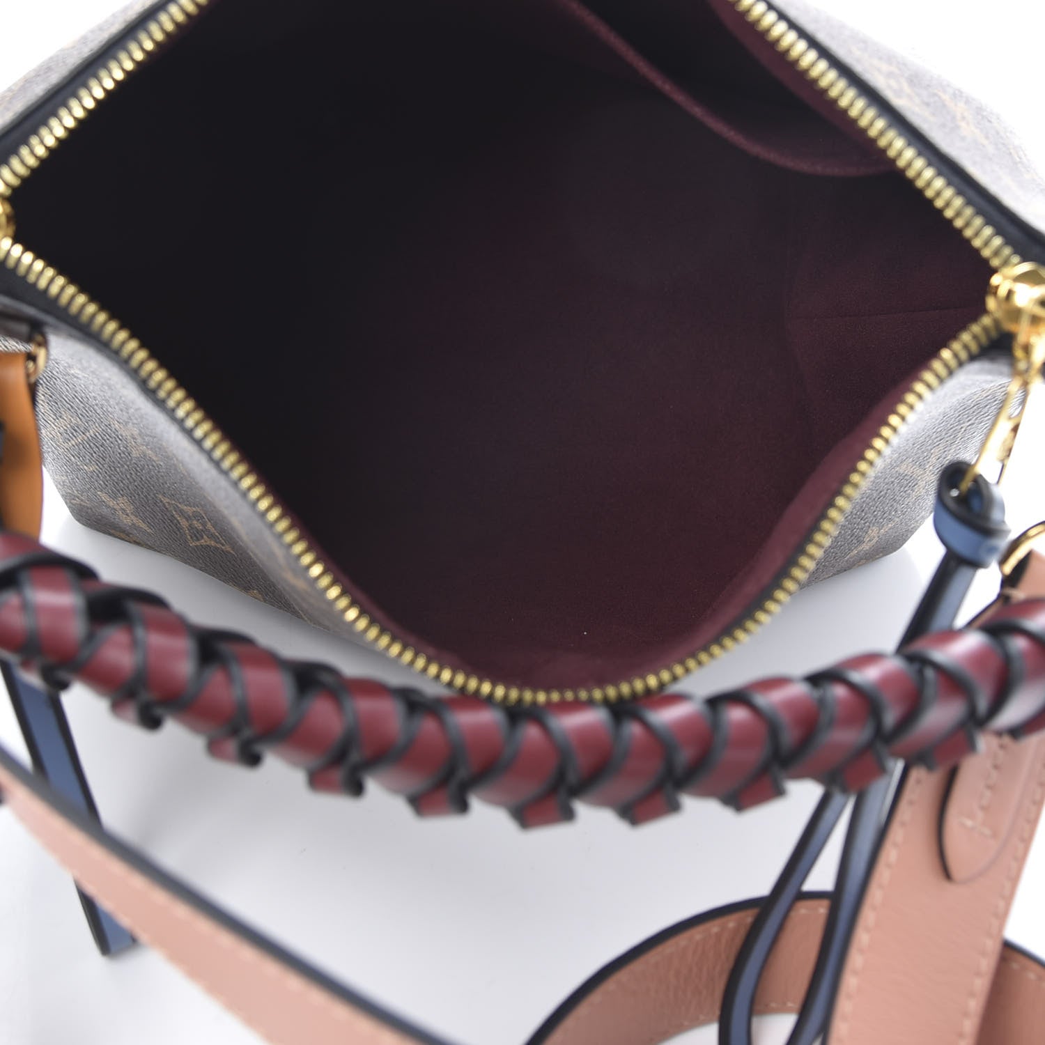 Louis Vuitton Monogram Beaubourg Hobo Mini Bordeaux Red Peach Safran Blue Jean Blue 6 of 13