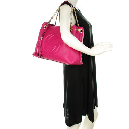 Gucci Cellarius Calfskin Medium Soho Chain Shoulder Bag Bright Bouganville 2 of 6