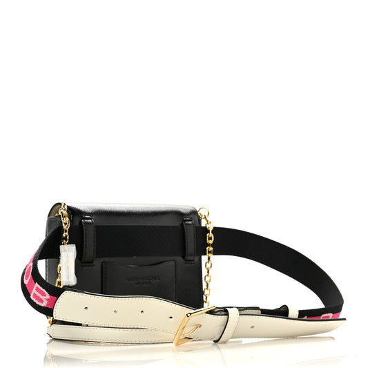 Saffiano Hip Shot Belt Bag Black Multicolor
