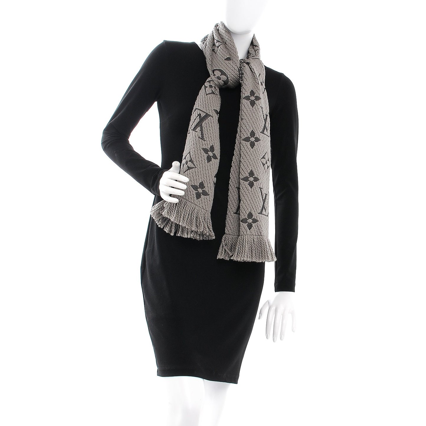 Wool Silk Logomania Scarf Verone
