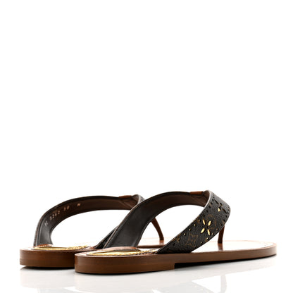 Louis Vuitton Monogram Sunny Flat Thong Sandals 38 Brown 4 of 9