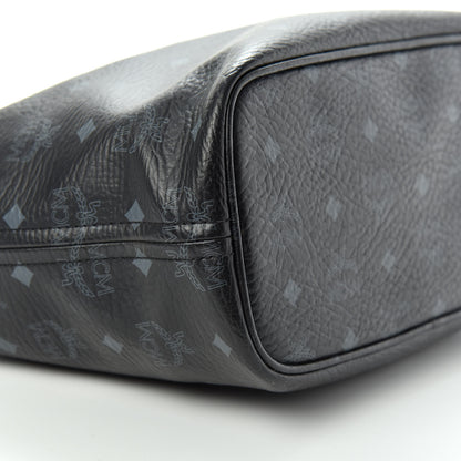 MCM Visetos Dog Bone Shopper Tote Black 6 of 9