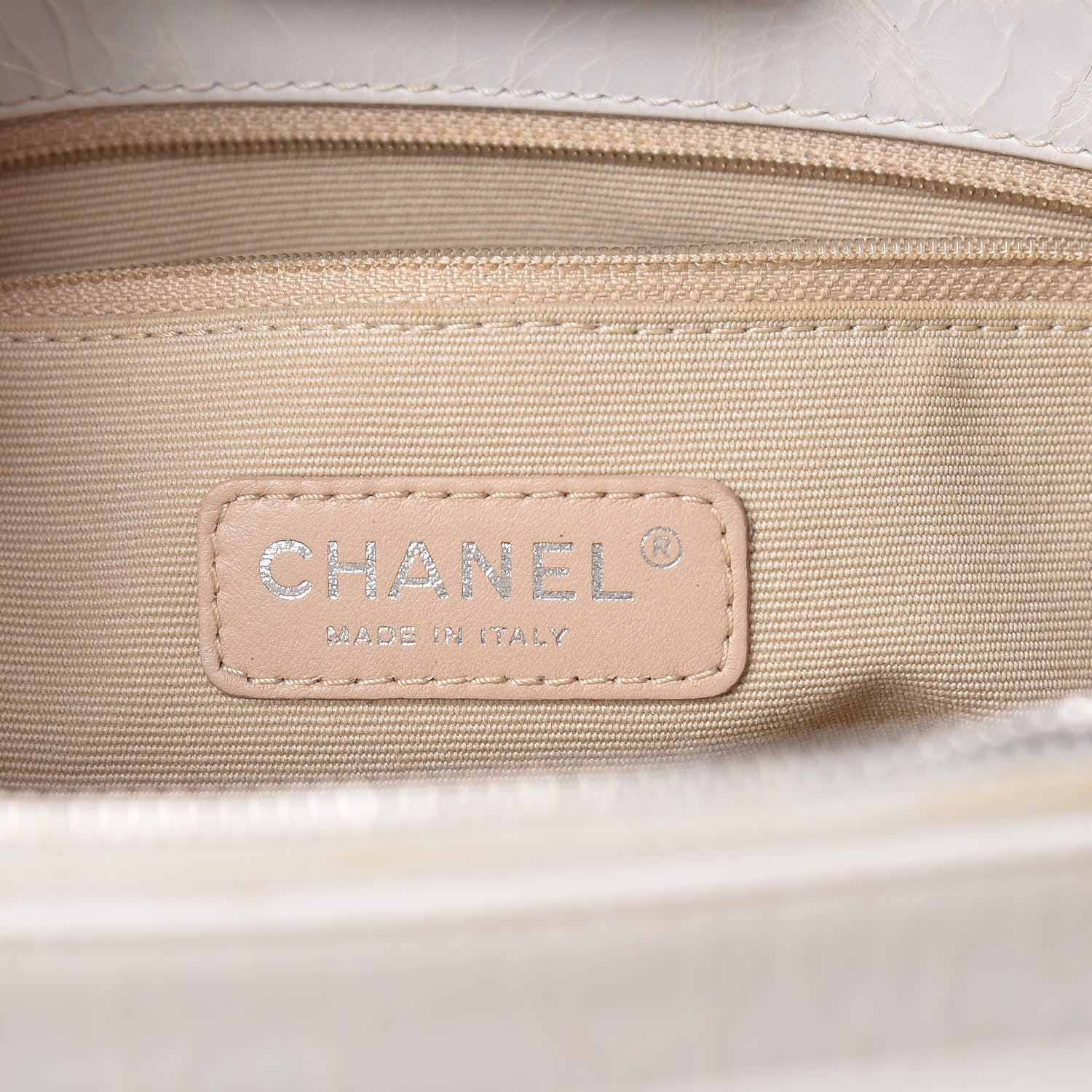 Chanel Glazed Crackled Calfskin Small Reissue Tote White 6 of 20