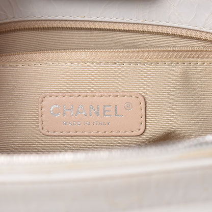 Chanel Glazed Crackled Calfskin Small Reissue Tote White 6 of 20