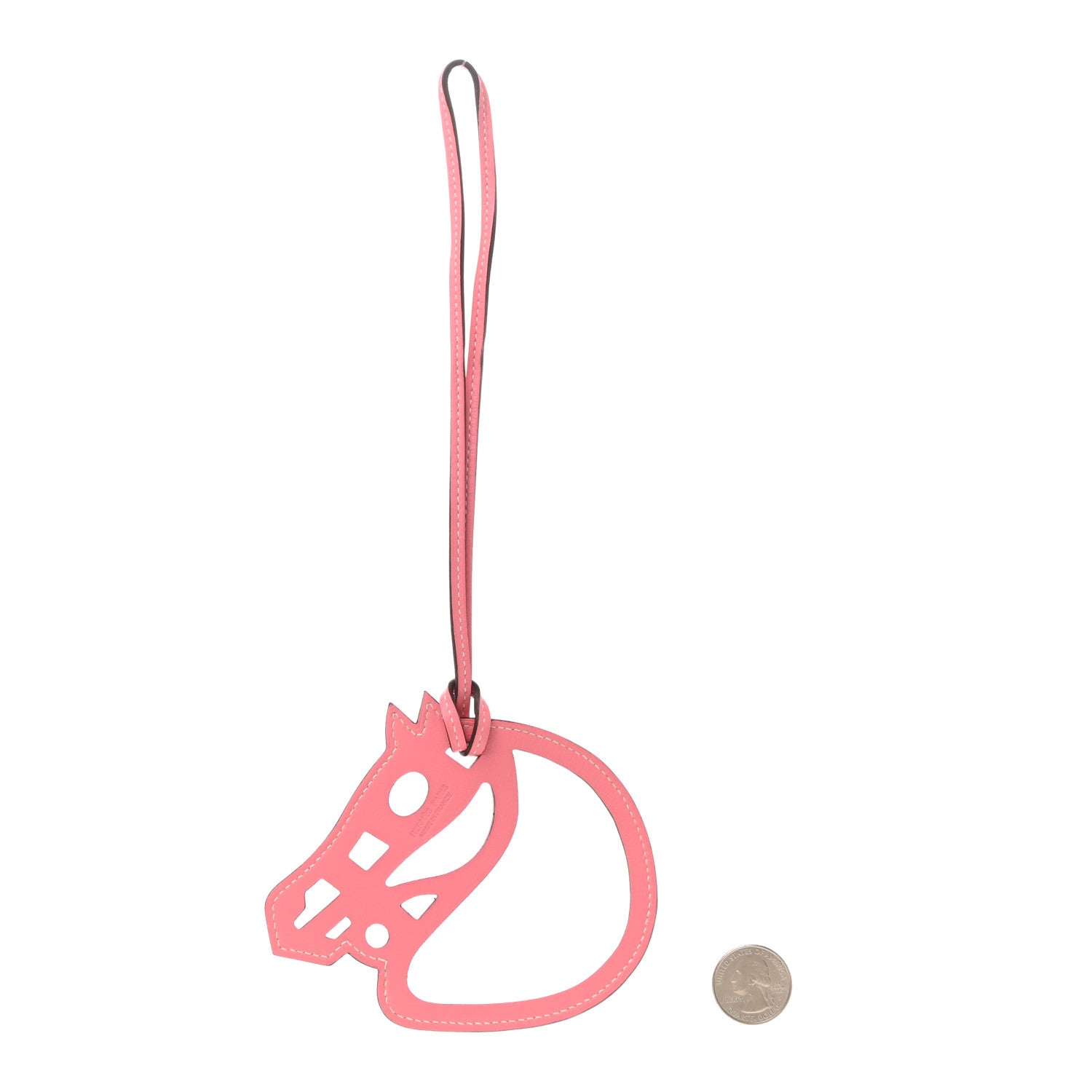 Hermes Swift Paddock Cheval Horse Bag Charm Rose Confetti 2 of 3