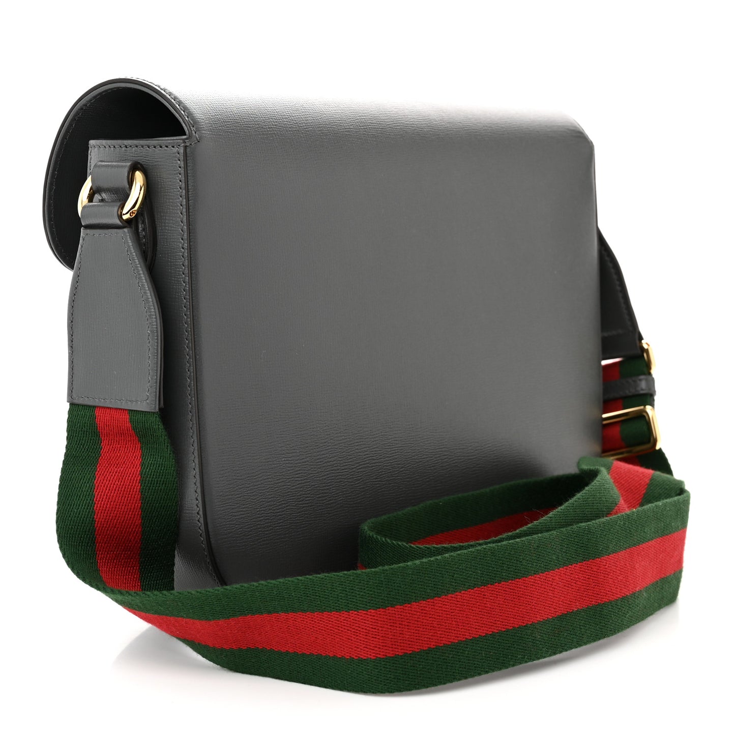 Azalea Calfskin Web Horsebit 1955 Shoulder Bag Graphite Grey