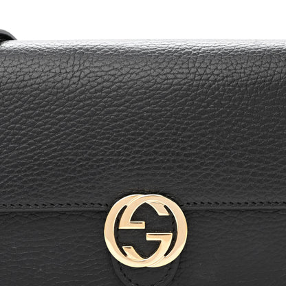 Gucci Dollar Calfskin Interlocking G Chain Wallet Black 7 of 9