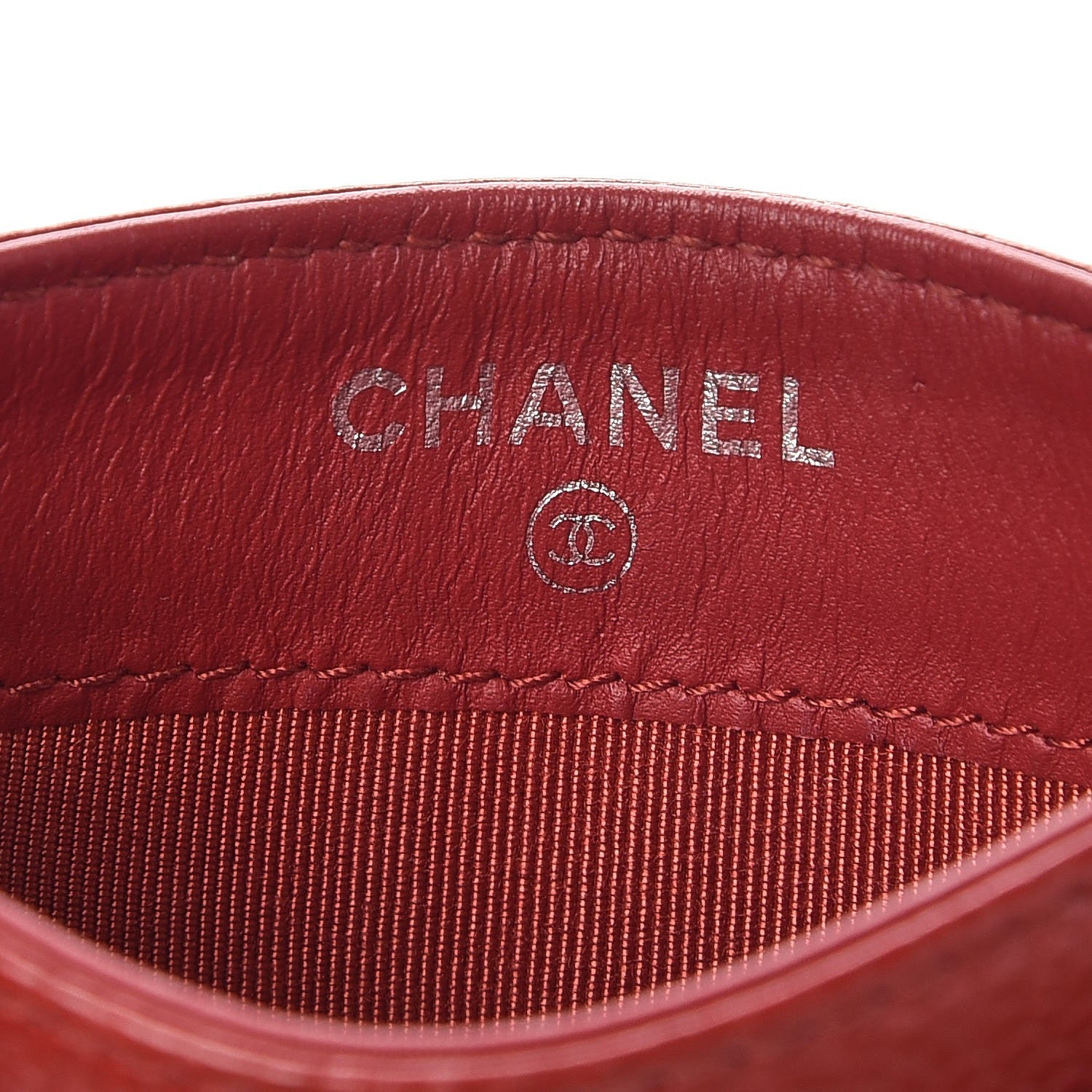 Chanel Caviar Quilted Card Holder Red 6 of 9