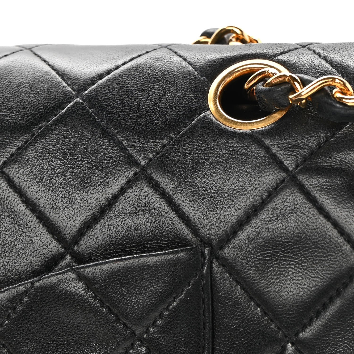 Chanel Lambskin Quilted Medium Double Flap Black 18 of 18