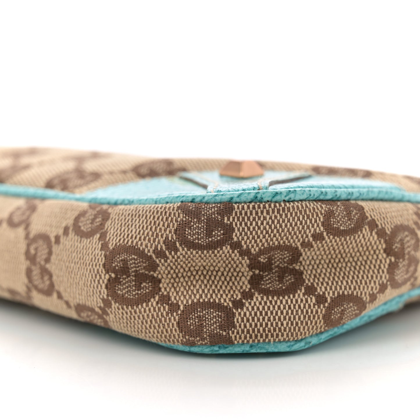 Monogram Horsebit Nail Chain Pochette Turquoise