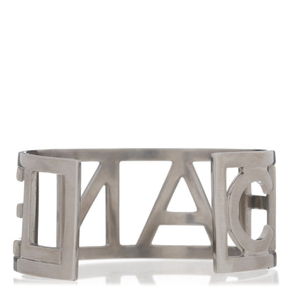 Chanel Metal Logo Cuff Silver 2 of 4