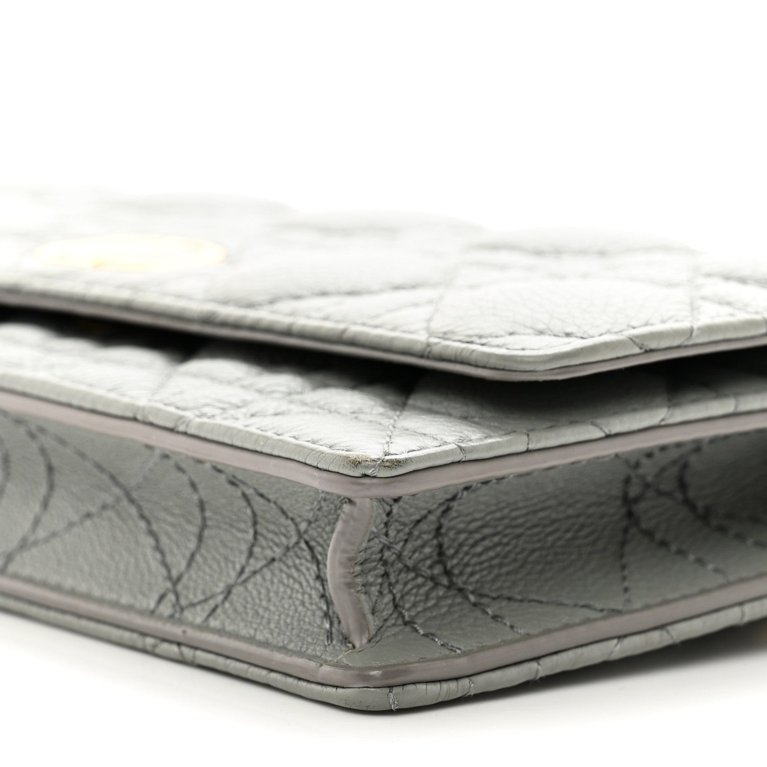 Christian Dior Supple Calfskin Caro Pouch with Chain Cloud Blue 9 of 11