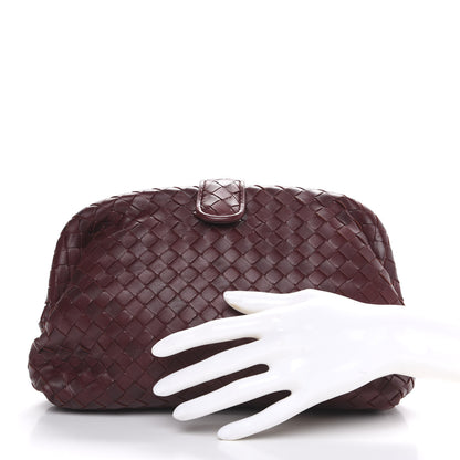 Bottega Veneta Nappa Intrecciato The Lauren 1980 Clutch Gigolo Red 2 of 9