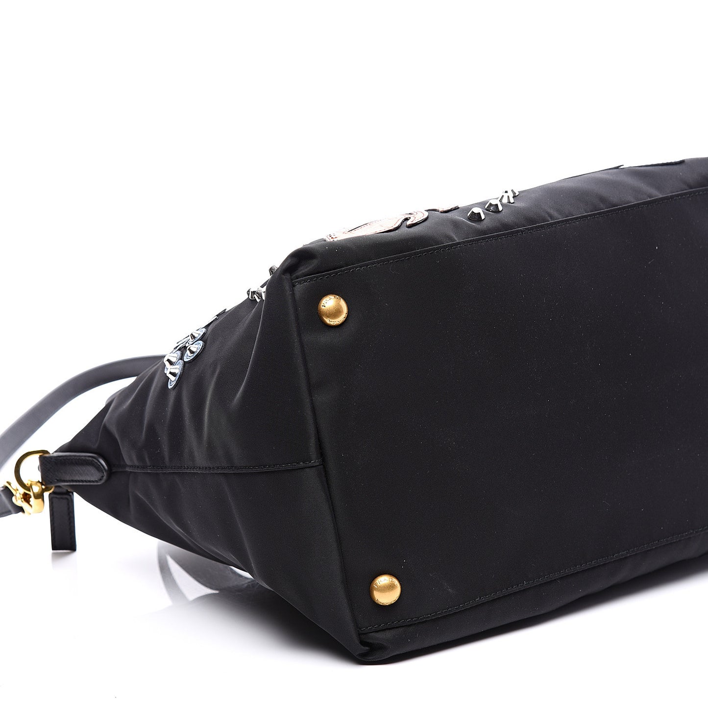 Nylon Tessuto Hawaii Tote Bag Black