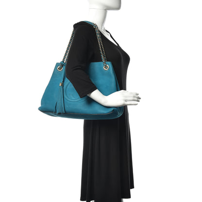 Gucci Vitello Range Medium Soho Chain Shoulder Bag Deep Cobalt 2 of 10