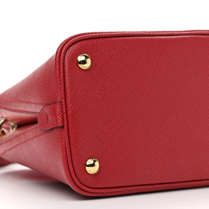 Prada Saffiano Cuir Small Matinee Tote Rosso 8 of 11