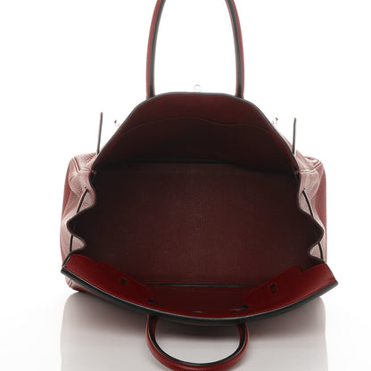 Hermes Taurillon Clemence Birkin 35 Rouge H 26 of 29