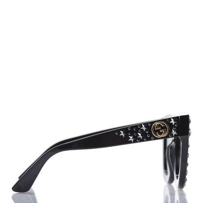 Gucci Acetate Stars Cat Eye Sunglasses GG0116S Black 3 of 8