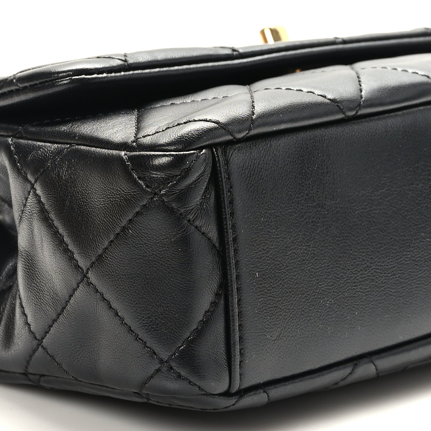 Chanel Lambskin Resin Pearl Quilted Small Flap Black 8 of 10