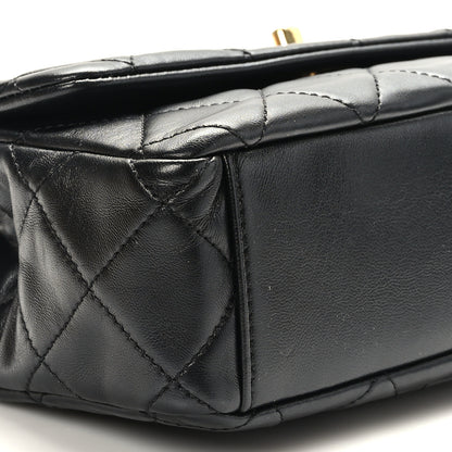 Chanel Lambskin Resin Pearl Quilted Small Flap Black 8 of 10