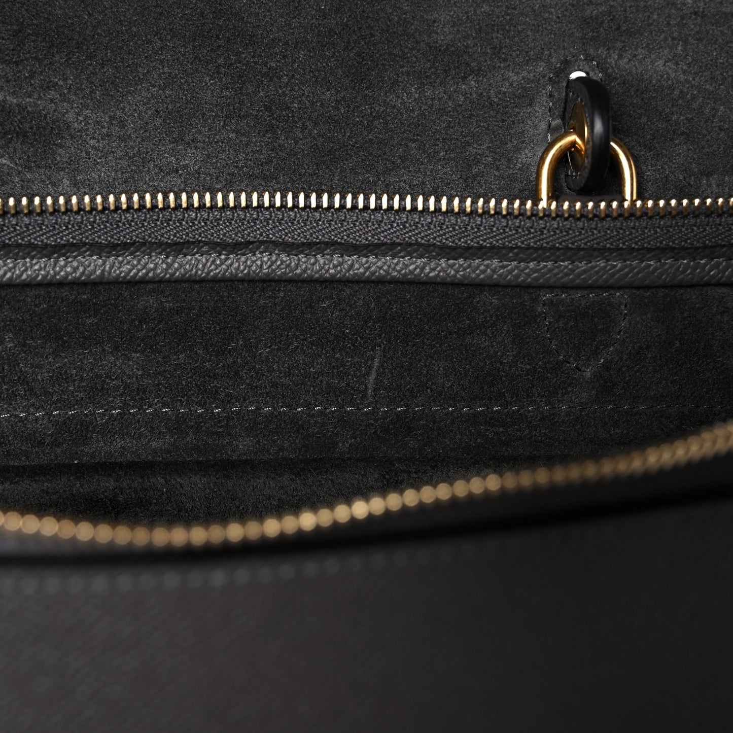 Baby Grained Calfskin Micro Belt Bag Grey