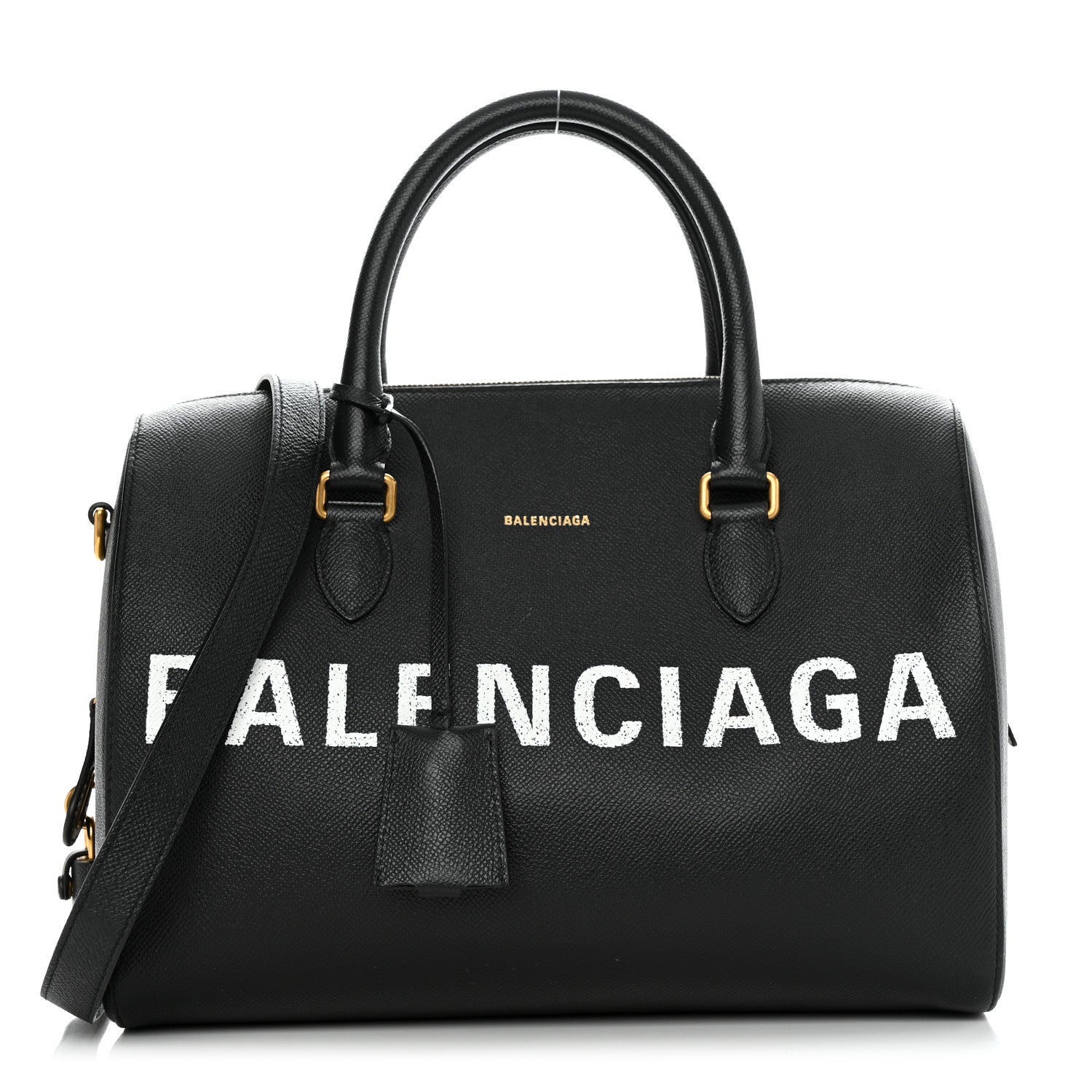 Balenciaga Grained Calfskin Medium Ville Bowling Bag Black 1 of 11