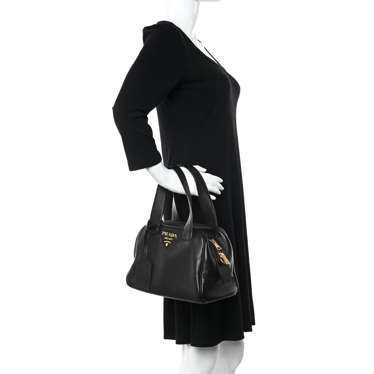 Prada Cervo Deerskin Satchel Black 1239022 – FASHIONPHILE