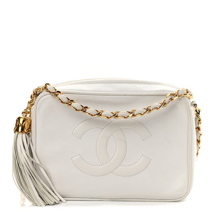 Chanel Lambskin CC Tassel Camera Case White 1 of 16