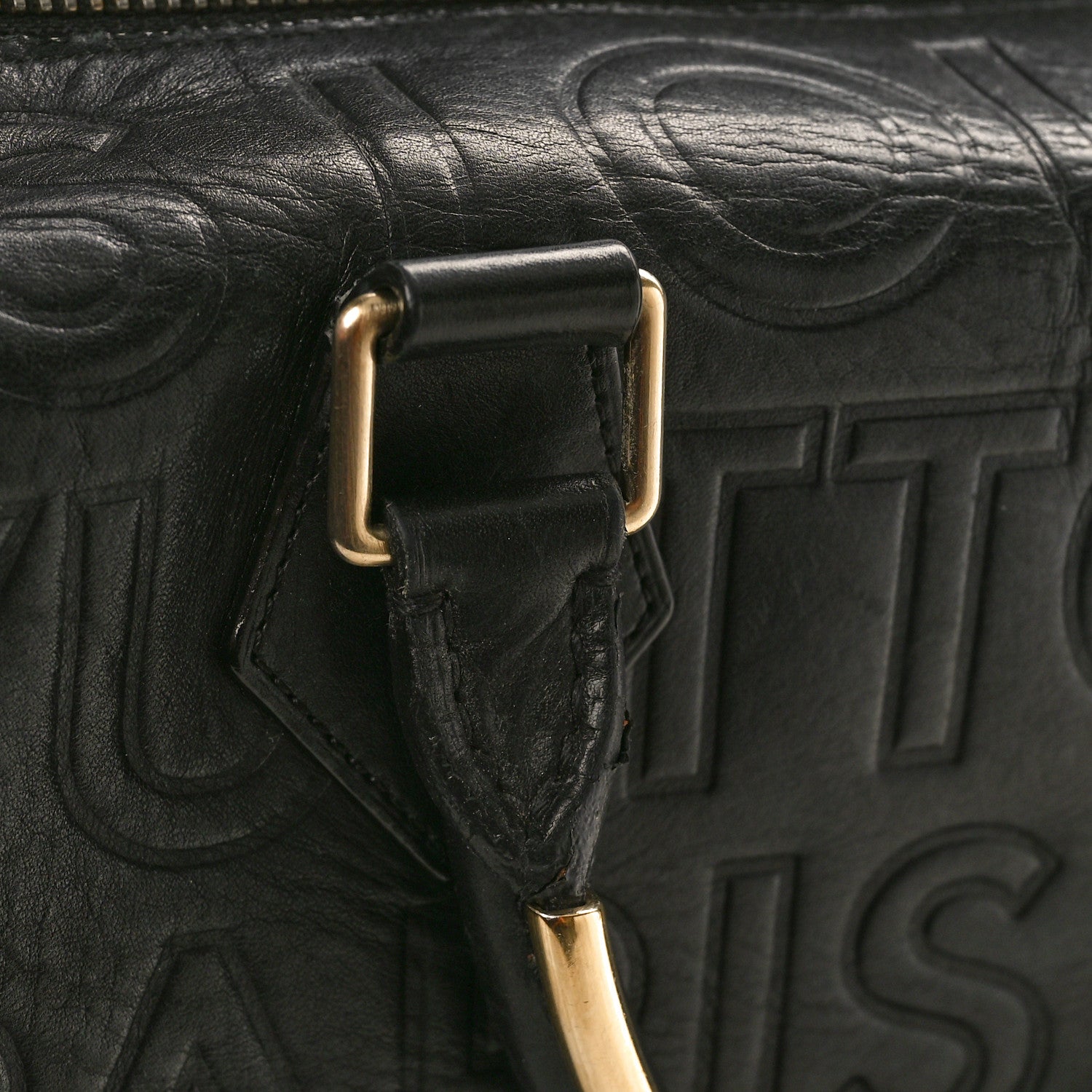 Louis Vuitton Calfskin Embossed Speedy Cube 30 Black 10 of 16