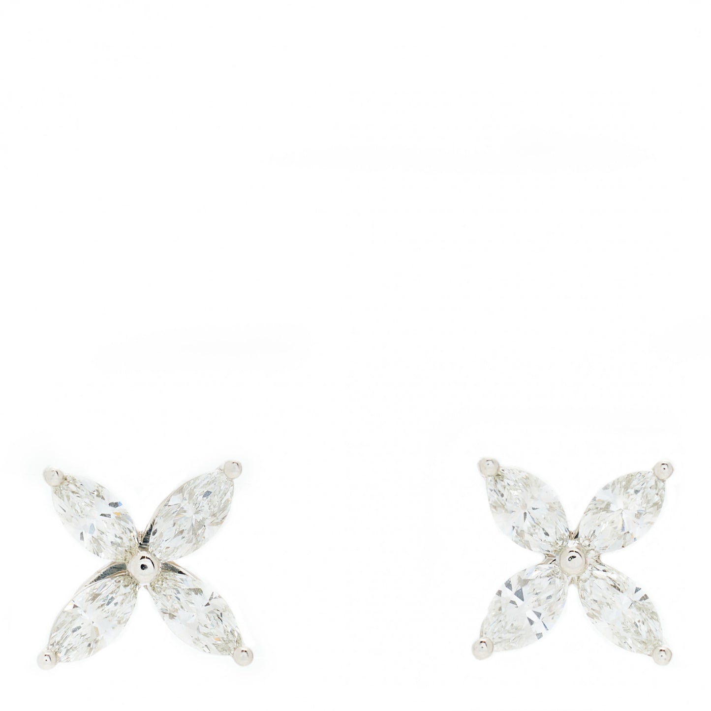 Platinum Diamond Large Victoria Earrings