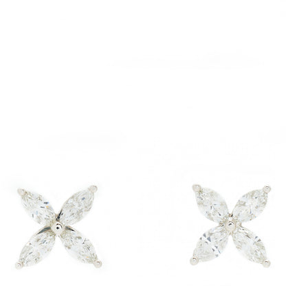 Tiffany Platinum Diamond Large Victoria Earrings 1 of 5