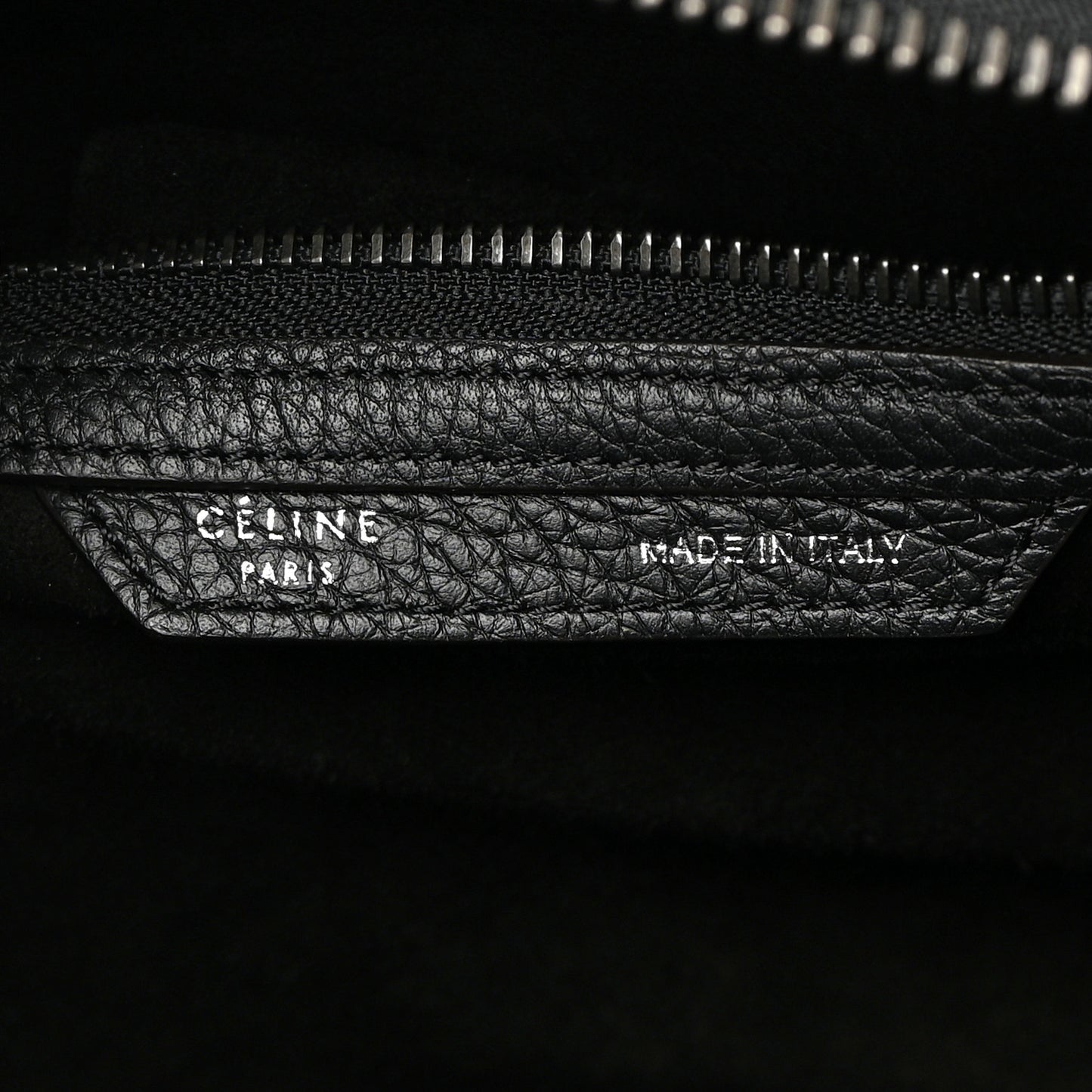 Drummed Calfskin Micro Luggage Black
