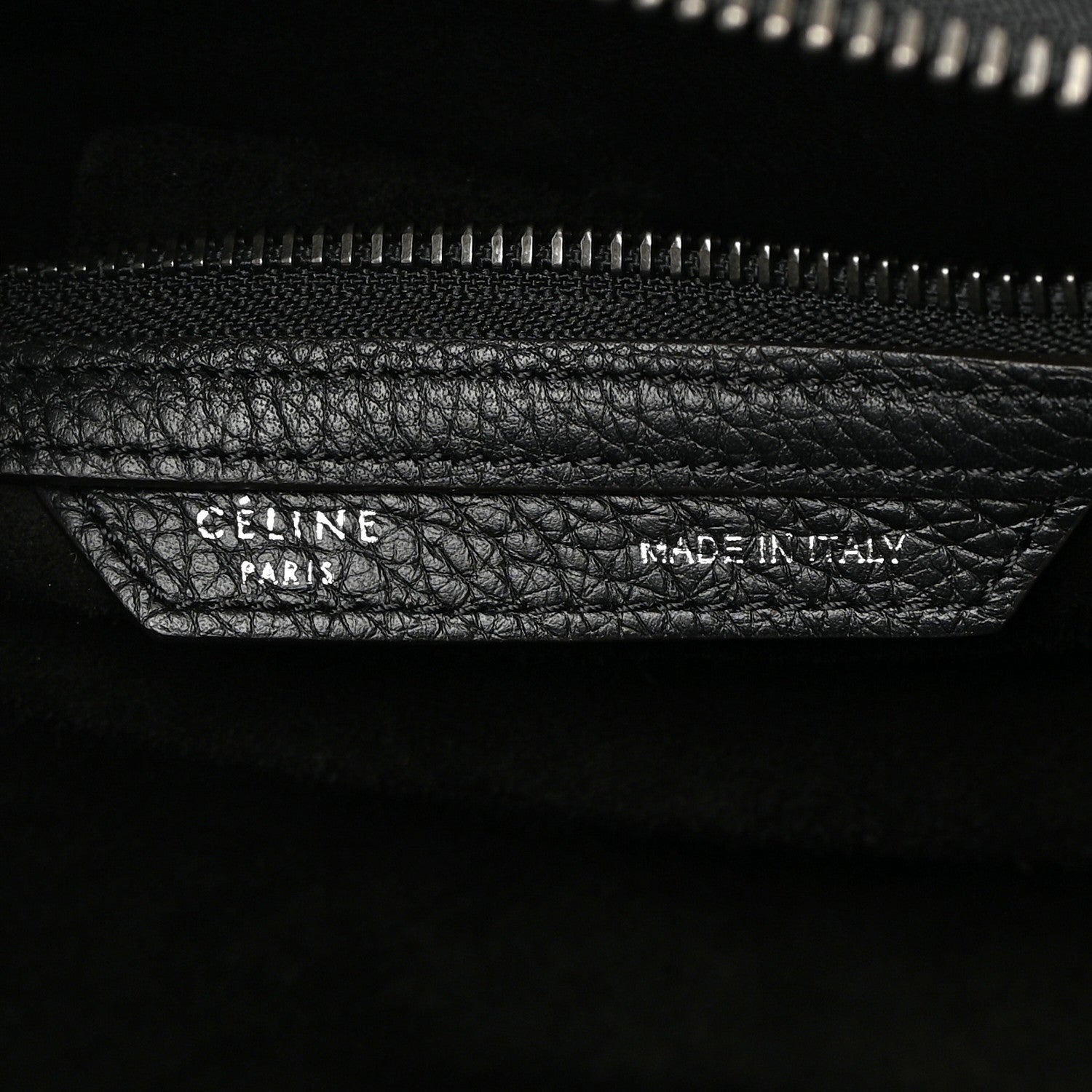 Celine Drummed Calfskin Micro Luggage Black 6 of 14