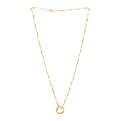 Cartier 18K Yellow Gold 2 Diamond LOVE Necklace 3 of 4