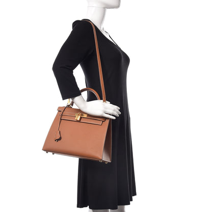 Hermes Epsom Kelly Sellier 28 Gold 2 of 35