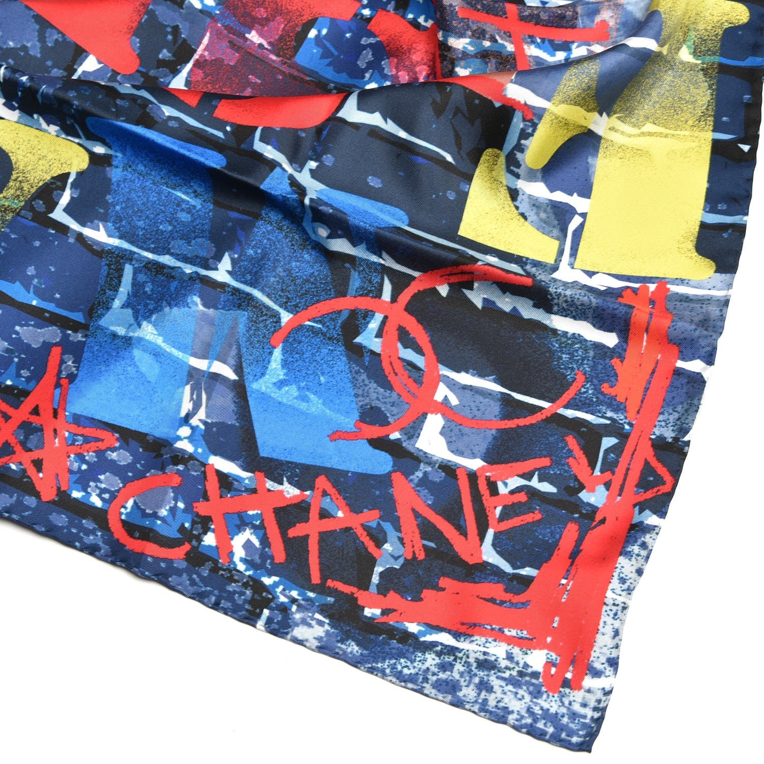 Chanel Silk Graffiti Scarf Multicolor 7 of 7