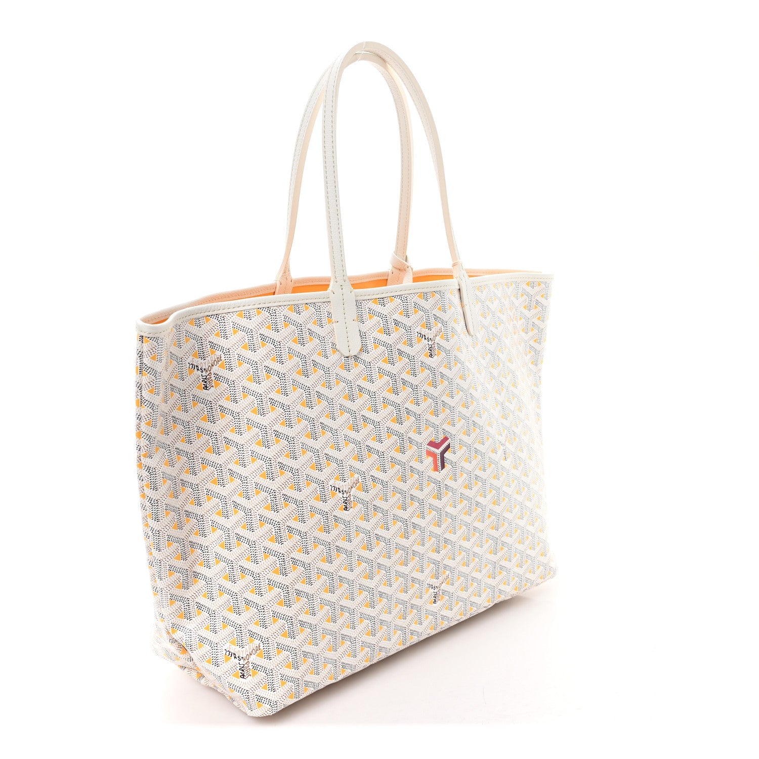 Goyard Goyardine Saint Louis Claire Voie PM White Yellow 4 of 11