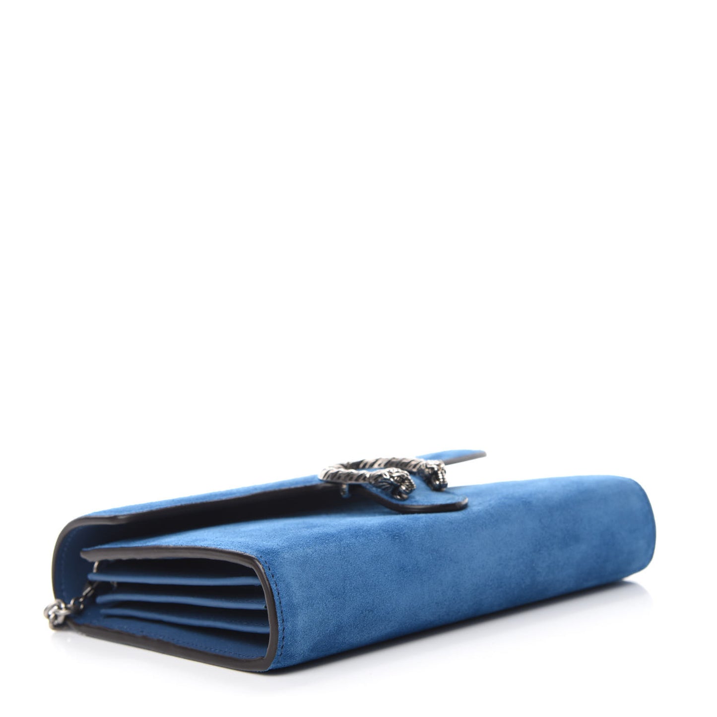 Suede Mini Dionysus Chain Wallet Blue