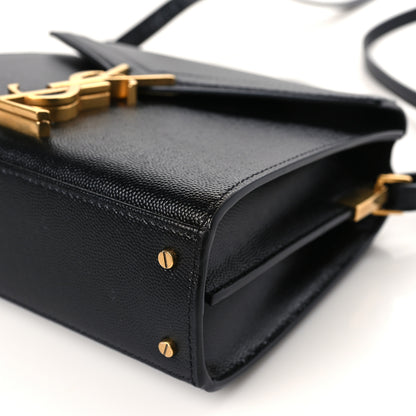 Saint Laurent Grain de Poudre Mini Classic Monogram Cassandra Top Handle Black 8 of 8
