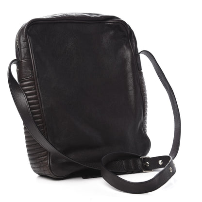 Burberry Grained Calfskin Crossbody Bag Black Brown 3 of 12