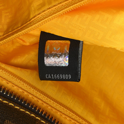 Fendi Zucca Spalmati Small Roll Tote Tobacco Yellow 8 of 11