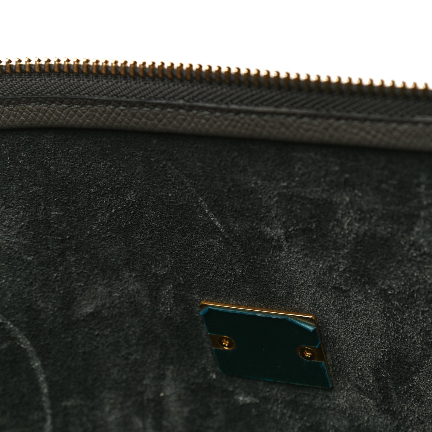 Grained Calfskin Nano Belt Bag Grey